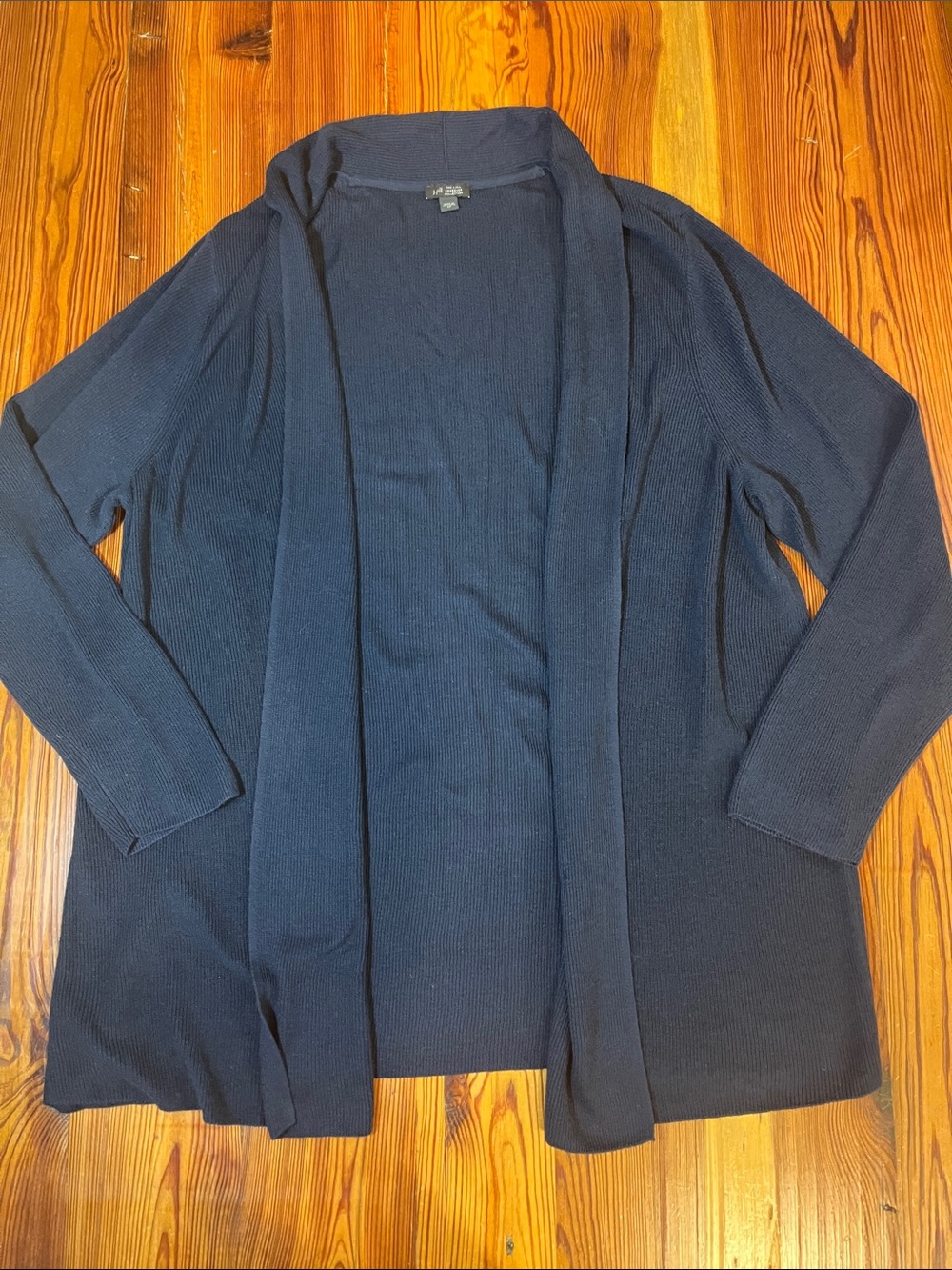 J.Jill Wearever Open Front Ribbed Knit Cardigan, Size 2X